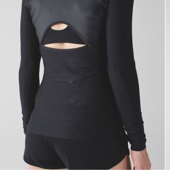 Lululemon Rashguard Water Salty Swim Rashguard Black SZ 10 - Picture 5 of 12